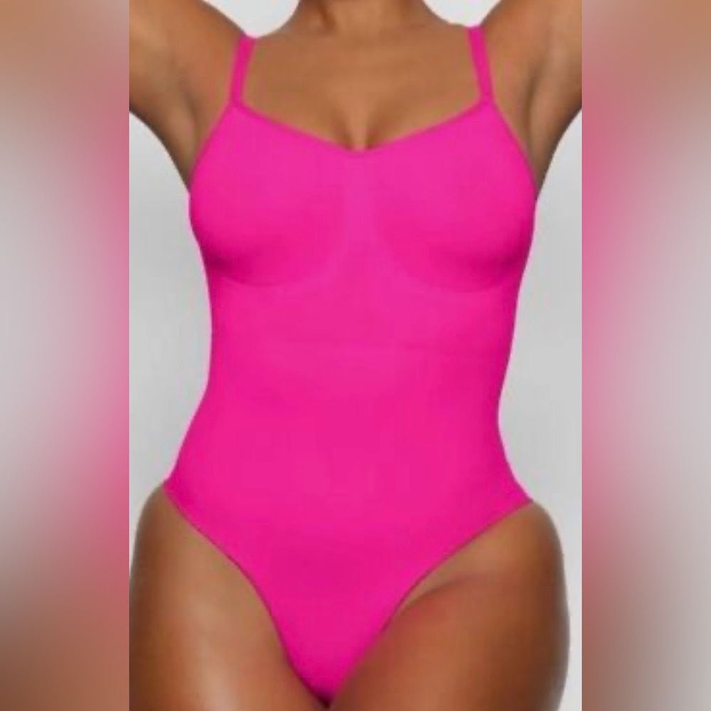 Neon Pink SKIMS Bodysuit